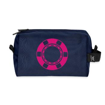 Casino coin - Recycled Toiletry Zip Bag - navy - Front