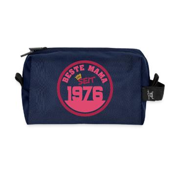 Mutti 1976 - Recycelte Kulturtasche - Navy - Vorne