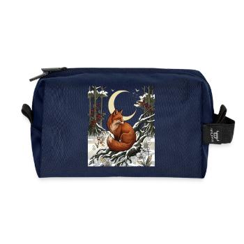 Rotfuchs Winterwald Mori Kei Wildtierkunst - Recycelte Kulturtasche - Navy - Vorne