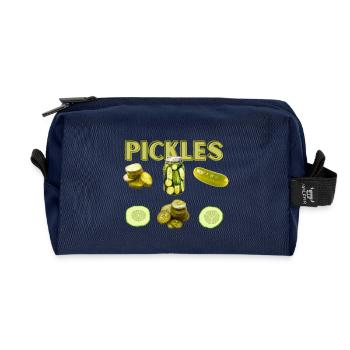Amateur de cornichons concombre drôle - Trousse de toilette en tissu recyclé - marine - Devant