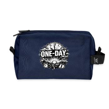 One-Day Roadtrip Zeitreise - Recycelte Kulturtasche - Navy - Vorne