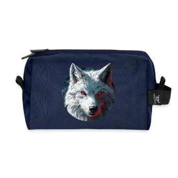 Wolf Design - Recycled Toiletry Zip Bag - navy - Front