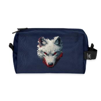 Wolf Design - Recycled Toiletry Zip Bag - navy - Front