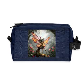 Steampunk-Fee mit Flügeln - Recycelte Kulturtasche - Navy - Vorne