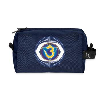 Chakra du front Ajna - Trousse de toilette en tissu recyclé - marine - Devant