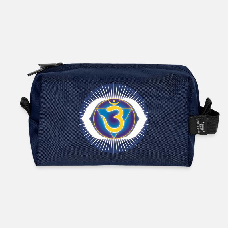 Ajna brow chakra - Recycled Toiletry Zip Bag - navy