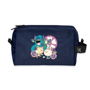 Groupe d’anime dans Mask with Cochlear Implant Art - Trousse de toilette en tissu recyclé - marine - Devant