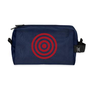 Bullseye-Ziel - Recycelte Kulturtasche - Navy - Vorne
