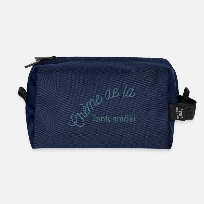 Crème de la Tontunmäki - Recycled Toiletry Zip Bag - navy