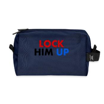 Lock him up - Recycelte Kulturtasche - Navy - Vorne