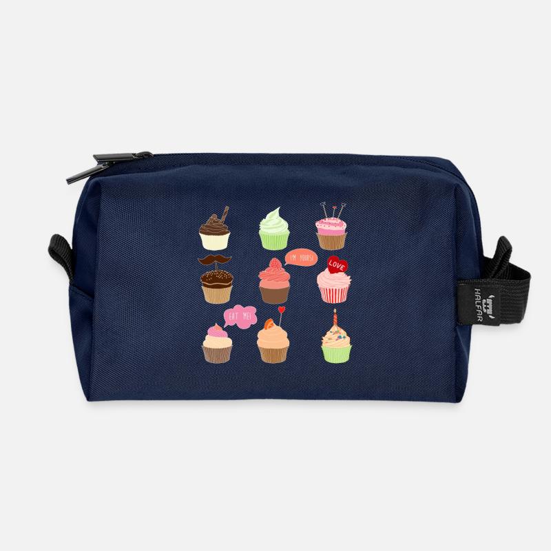 Cupcake - Recycelte Kulturtasche - Navy