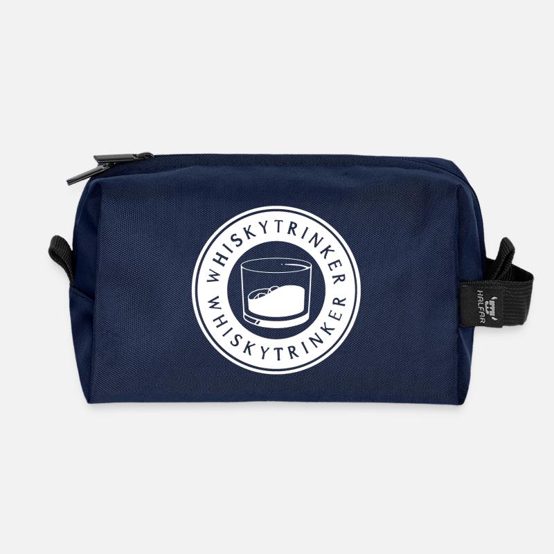 Whiskytrinker - weiß - Recycelte Kulturtasche - Navy