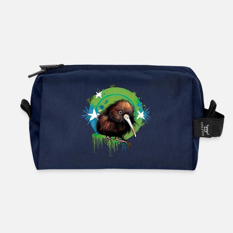 Kiwi - Recycelte Kulturtasche - Navy