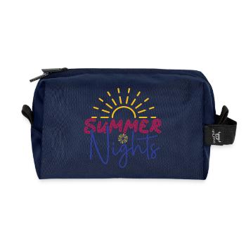 Nuits d’été - Trousse de toilette en tissu recyclé - marine - Devant