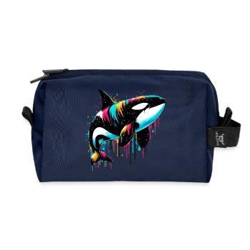 Killer whale - Recycled Toiletry Zip Bag - navy - Front