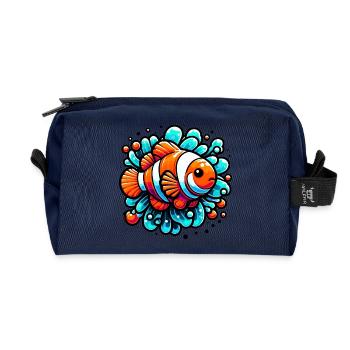 Clownfish - Recycled Toiletry Zip Bag - navy - Front