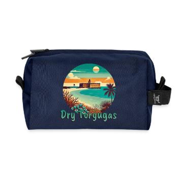 Dry Tortugas Florida Beach Fortress - Recycled Toiletry Zip Bag - navy - Front