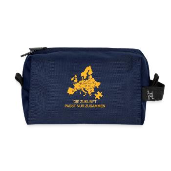 Europa - Puzzle - Recycelte Kulturtasche - Navy - Vorne