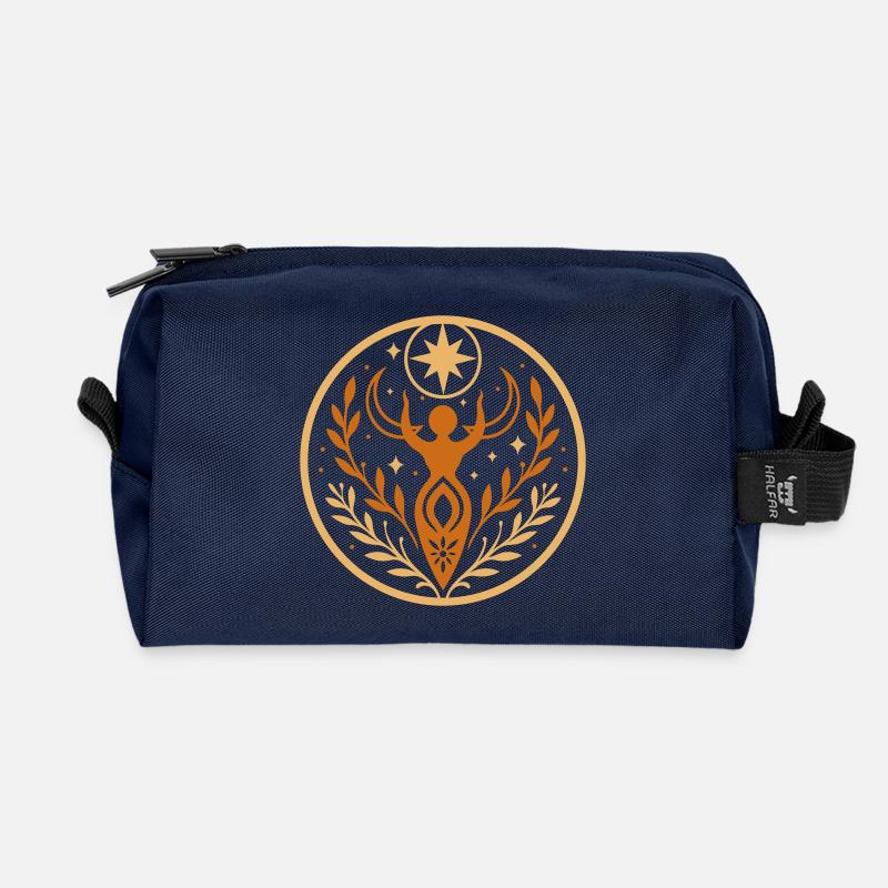 Mittsommer Litha Göttin - Recycelte Kulturtasche - Navy
