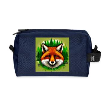 Fuchs - Recycelte Kulturtasche - Navy - Vorne