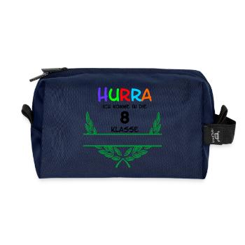 HURRA ich komme in die 8. Class - Namespace - Recycled Toiletry Zip Bag - navy - Front