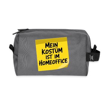 Kostüm Ist Im Homeoffice Karneval Fasching Büro - Recycelte Kulturtasche - Anthrazit - Vorne