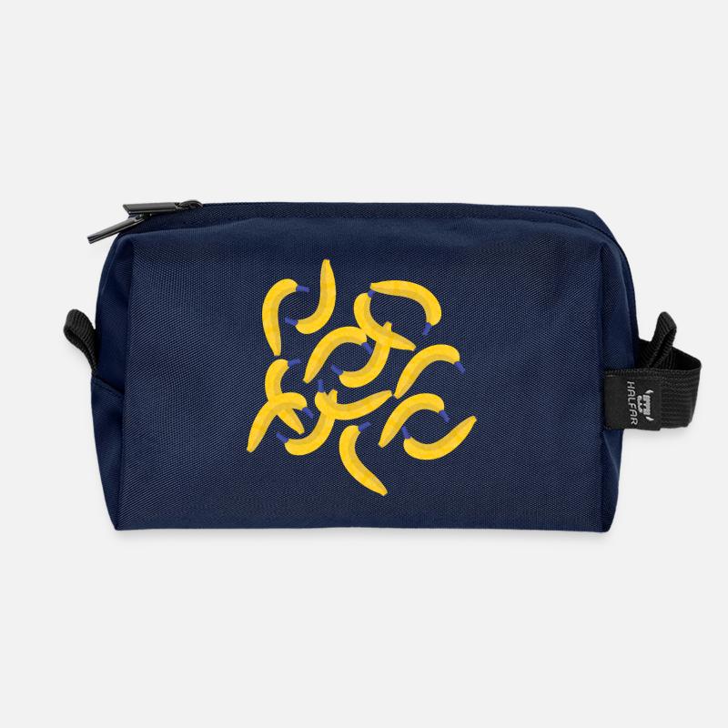 Bananen - Recycelte Kulturtasche - Navy
