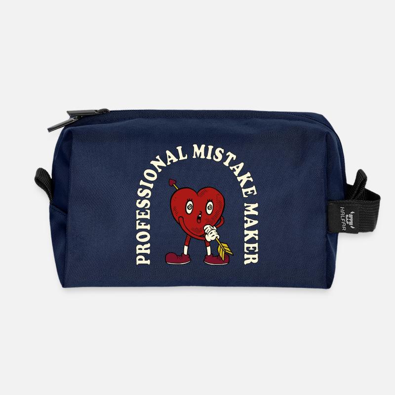 Professional Mistake Maker – Retro Comic Humor - Recycelte Kulturtasche - Navy