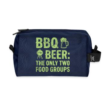 BBQ Shirt, hoodie, geschenkidee für Grillmeister - Recycelte Kulturtasche - Navy - Vorne