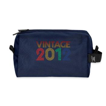 Retro Jahrgang 2012 - 11 Jahre Geburtstagsgeschenk - Recycelte Kulturtasche - Navy - Vorne