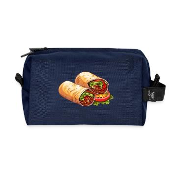 Tasty delicacy: Döner Dürüm Wrap - Recycled Toiletry Zip Bag - navy - Front