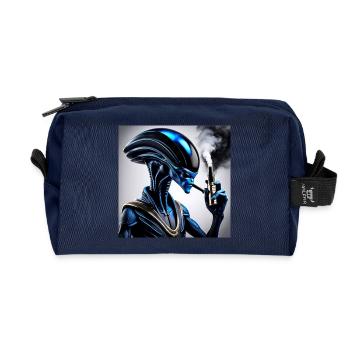 Blauer Droid Dampfer Vibe - Recycelte Kulturtasche - Navy - Vorne