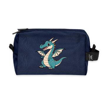 Mein kleiner blauer Drachen-Freund - Recycelte Kulturtasche - Navy - Vorne