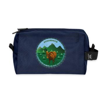 Am 2.Januar bin ich als Steinbock geboren worden. - Recycelte Kulturtasche - Navy - Vorne
