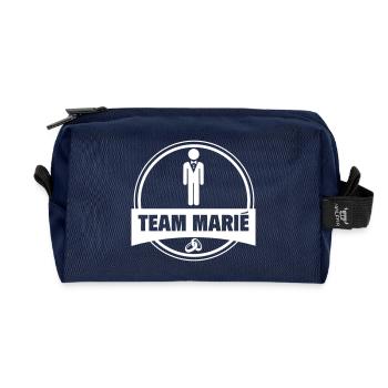 Team marié EVG,enterrement de vie de garçon - Trousse de toilette en tissu recyclé - marine - Devant
