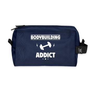 Bodybuilding Süchtig - Recycelte Kulturtasche - Navy - Vorne