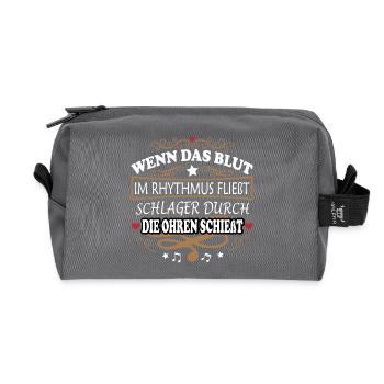 Schlagerparty Schlager Volksmusik Feiern Party - Recycelte Kulturtasche - Anthrazit - Vorne