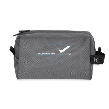 Navette spatiale (impression bleue) - Trousse de toilette en tissu recyclé - anthracite - Devant
