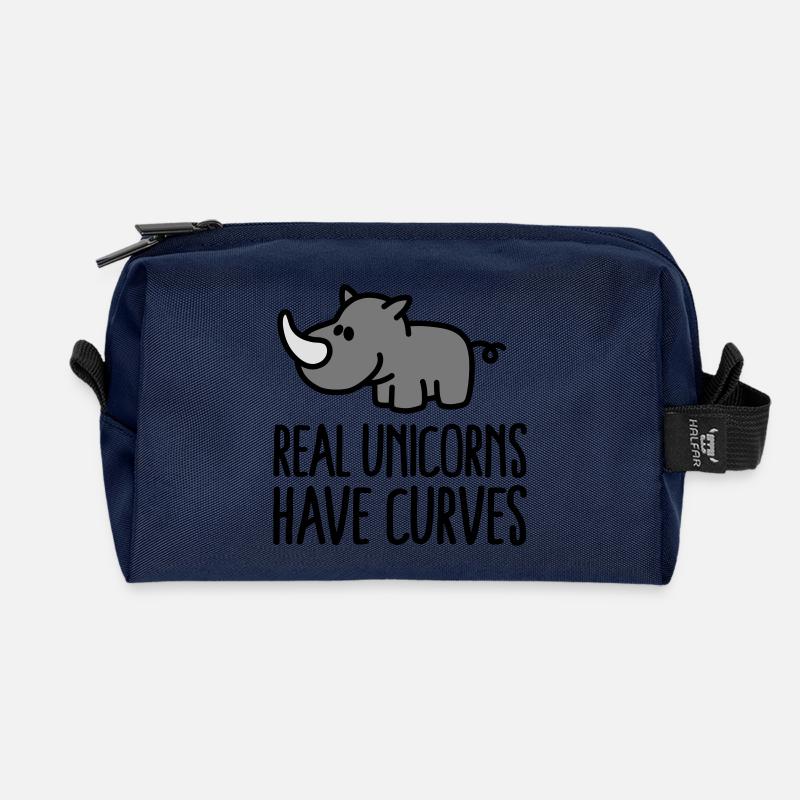 Real unicorns have curves - Recycelte Kulturtasche - Navy