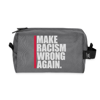 Rendre le racisme répréhensible - Trousse de toilette en tissu recyclé - anthracite - Devant