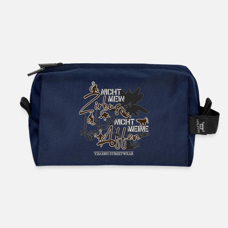 Nicht meine Affen - Recycelte Kulturtasche - Navy