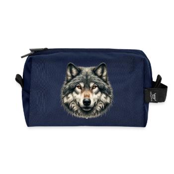 Loup - Trousse de toilette en tissu recyclé - marine - Devant