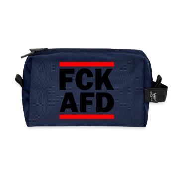 Fuck afd - Recycelte Kulturtasche - Navy - Vorne