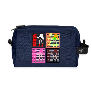 Feminine energy - Recycled Toiletry Zip Bag - navy - Front