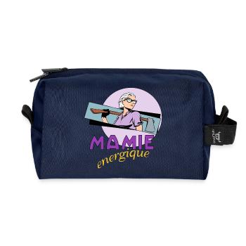 Mamie énergique - Trousse de toilette en tissu recyclé - marine - Devant