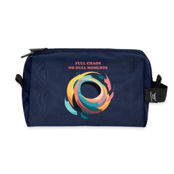 Abstrakte Spirale des Chaos - Recycelte Kulturtasche - Navy - Vorne