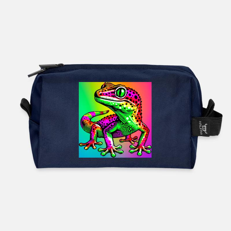 Gecko - Recycelte Kulturtasche - Navy