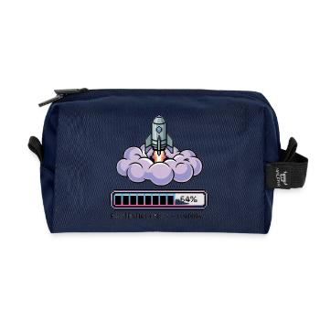 Digital Retro – Existential Crisis – Loading... - Recycelte Kulturtasche - Navy - Vorne