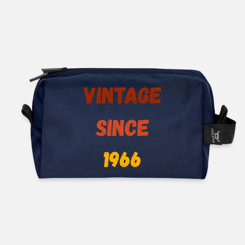 1966 Geburtstag - Vintage since 1966 - Recycelte Kulturtasche - Navy