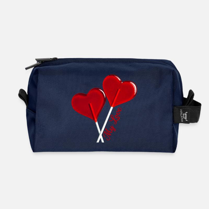 Meine Liebeserklärung - Recycelte Kulturtasche - Navy